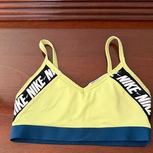 Nike Women's Bikini Top in Yellow and Blue